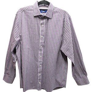 GRAHAM & CO MODERN FIT LONG SLEEVE BUTTON FRONT CASUAL SHIRT XL 17-17.5/34-35